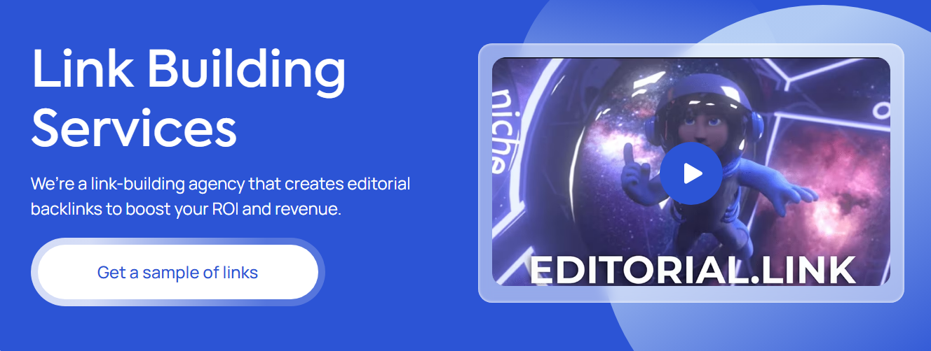 Editorial.Link saas link building agency page