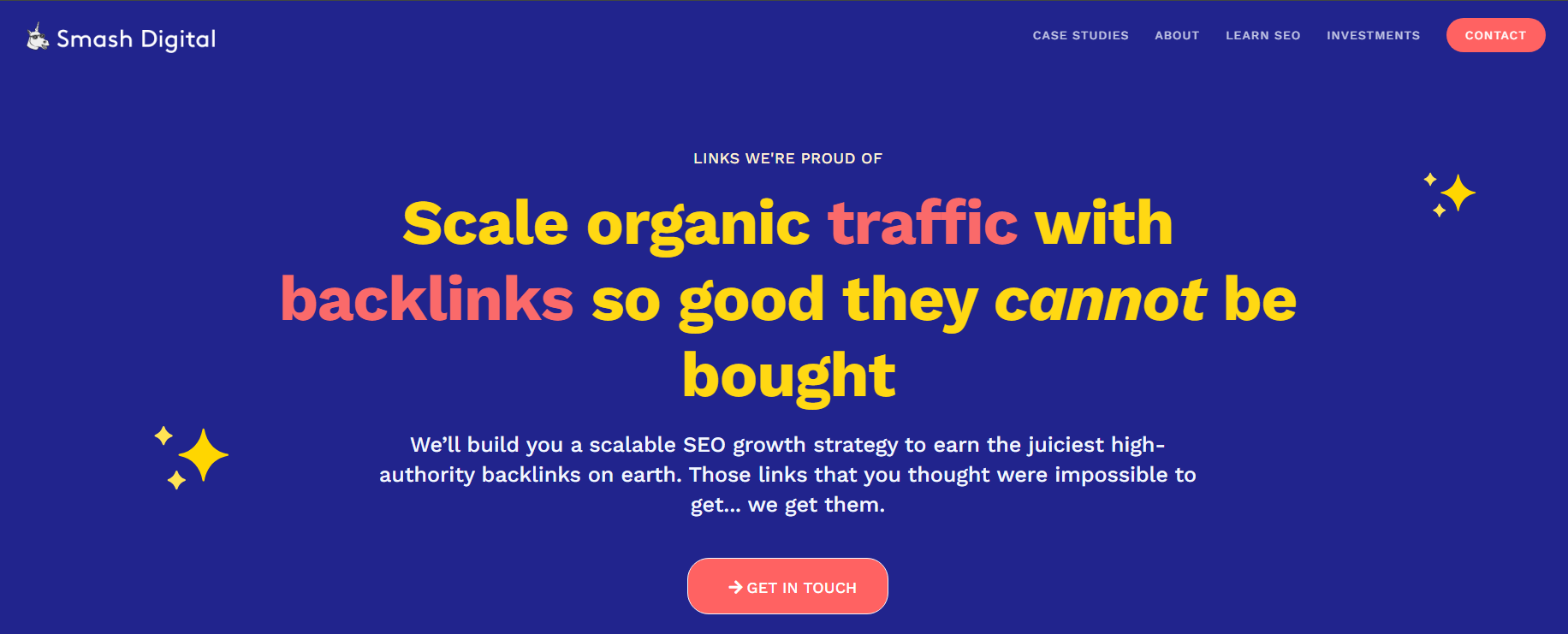 Smash Digital SaaS link building agency website page