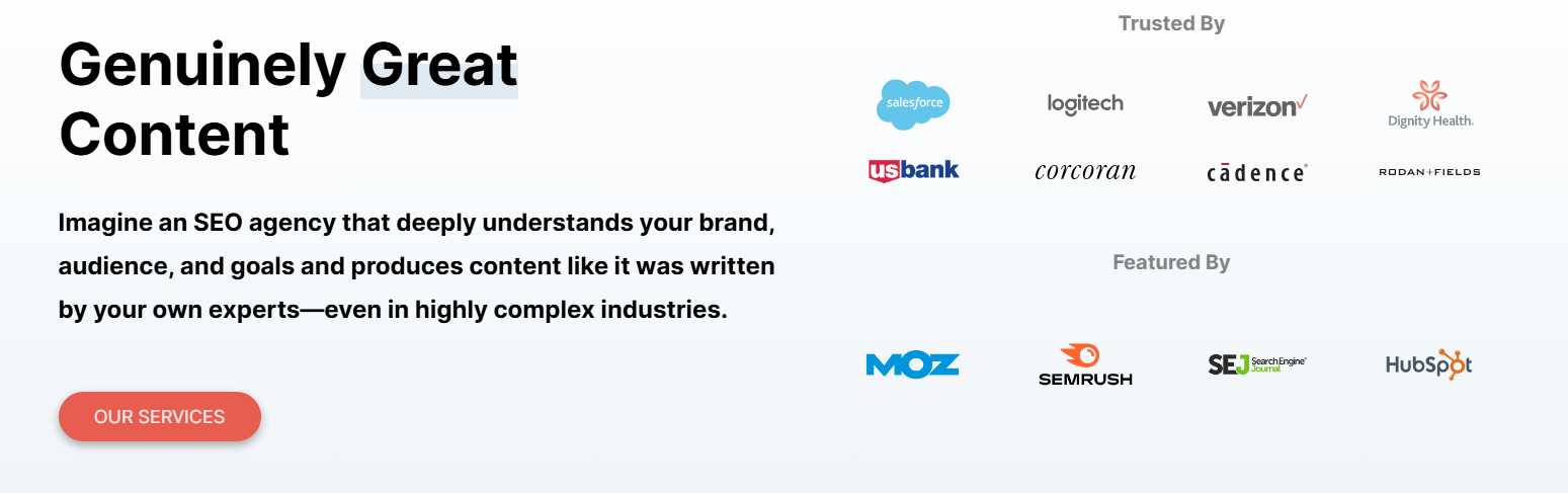 First Page Sage financial SEO home page