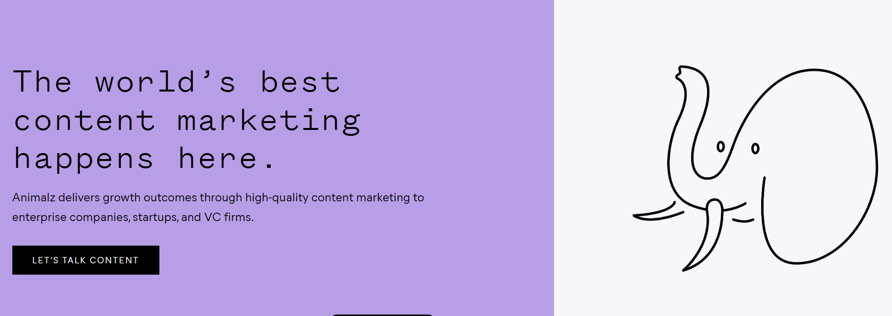 animalz seo agency homepage