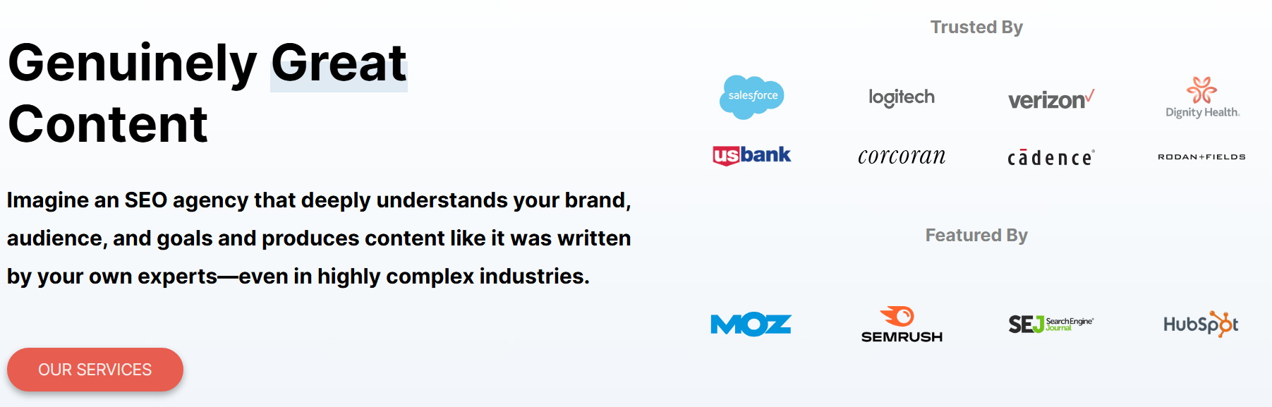 First Page Sage seo agency homepage