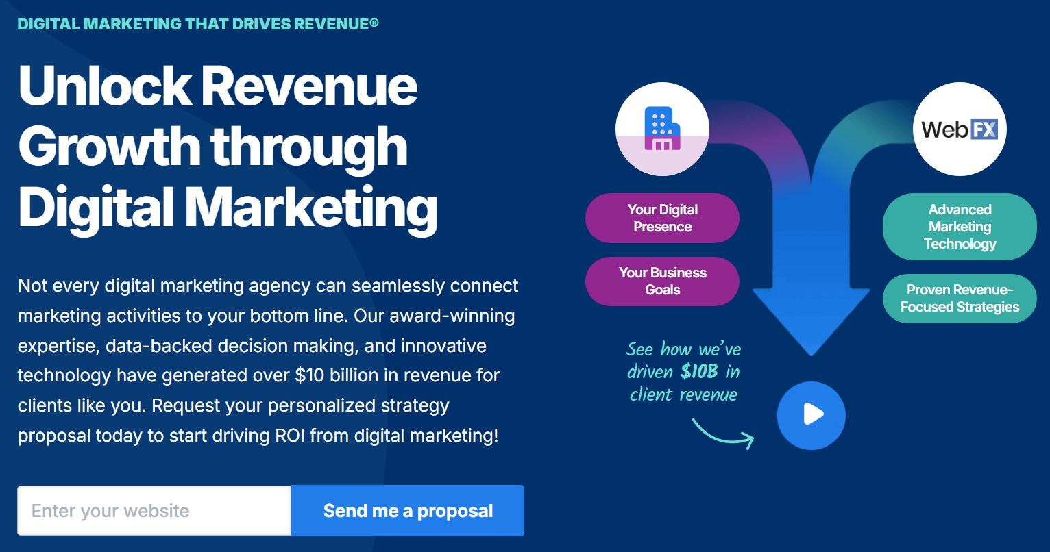 webfx seo agency homepage